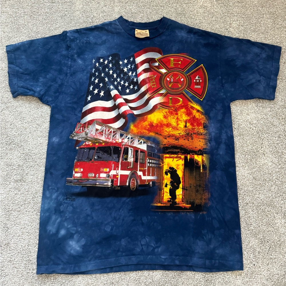 Fire Fighter The Mountain Tie-Dye T-Shirt